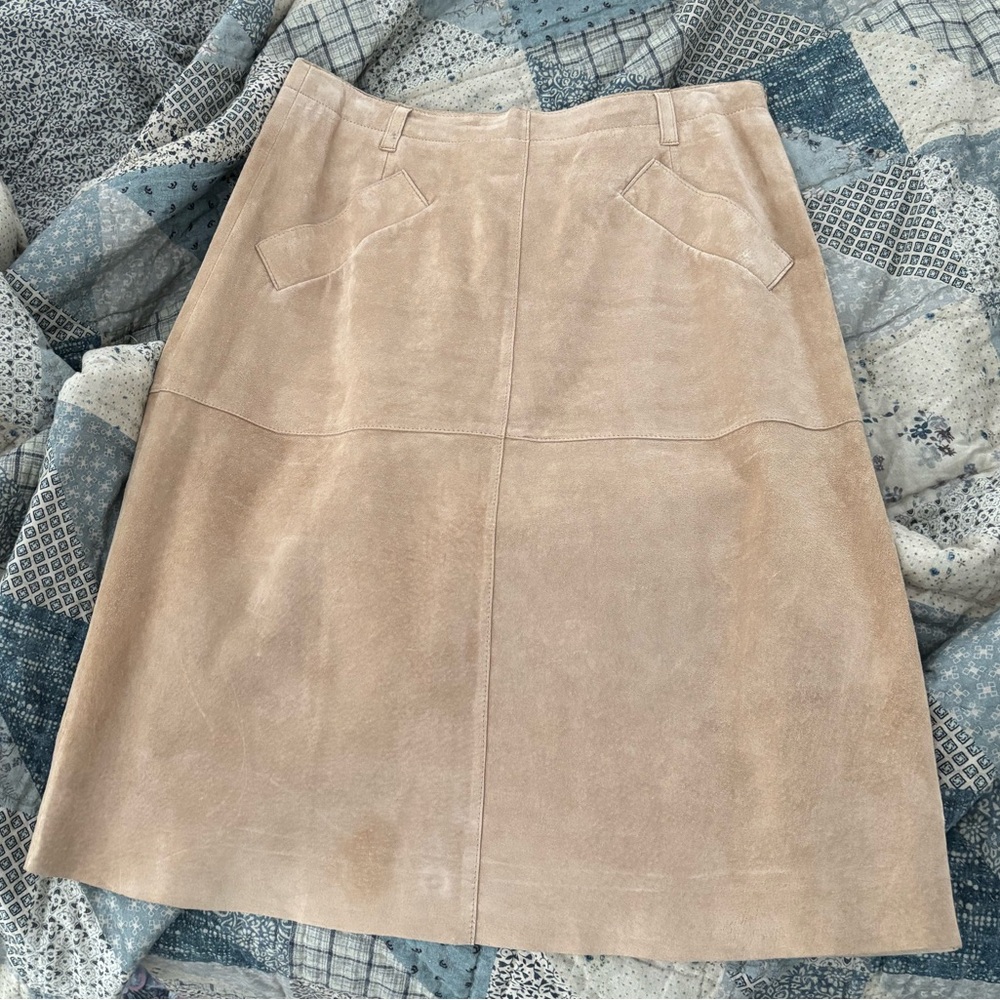 Isaac Mizrahi Tan A-Line Skirt